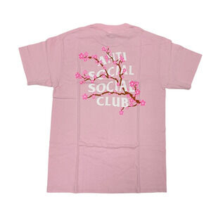 Anti Social Social Club Cherry Blossom Pink Tee Size M - Brand new